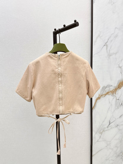 Gu 25SS Lace-up shirt