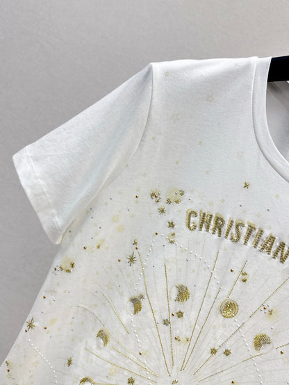 CD 25ss embroidered t-shirt