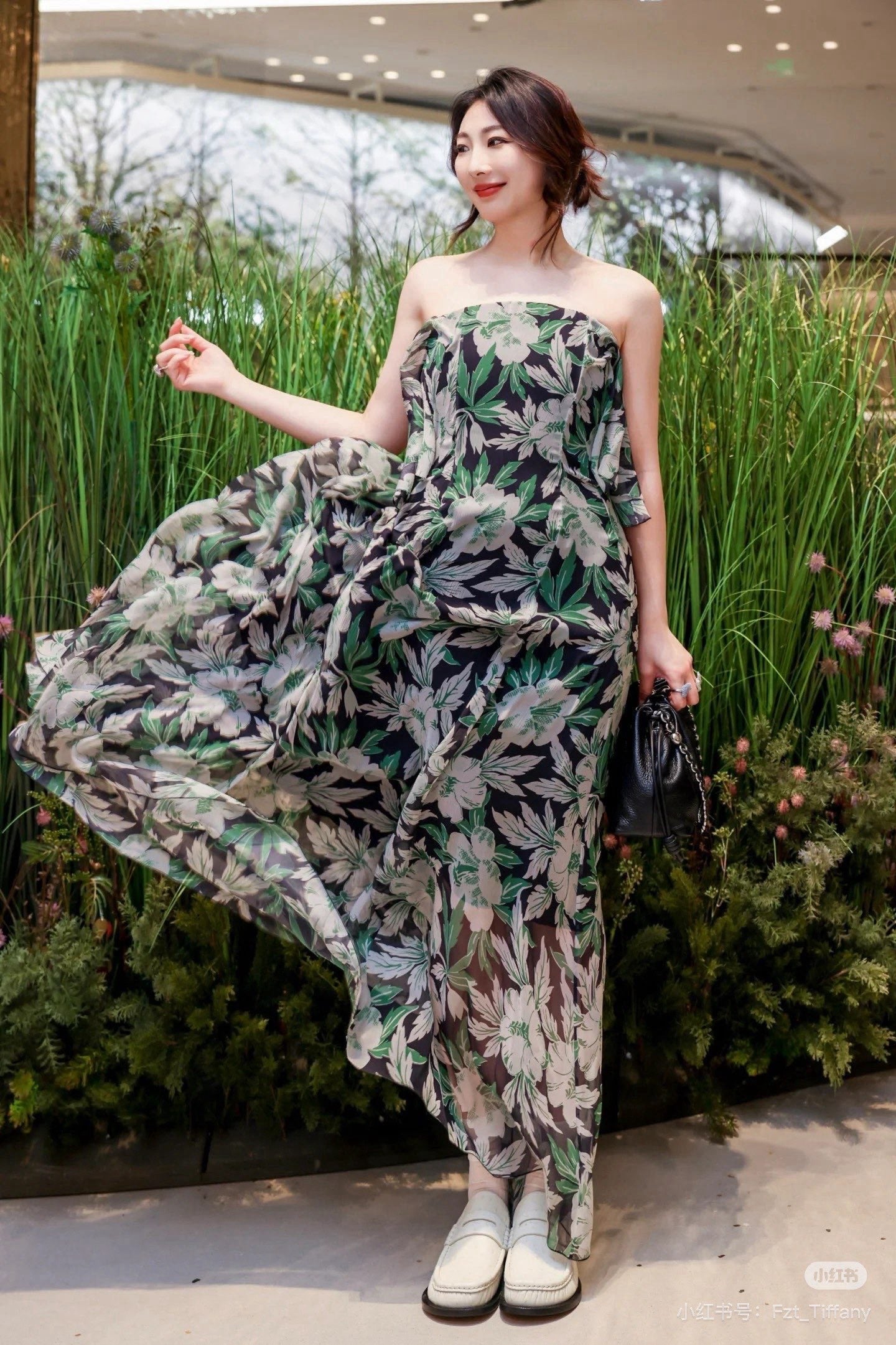 Lo 25ss print slip dress