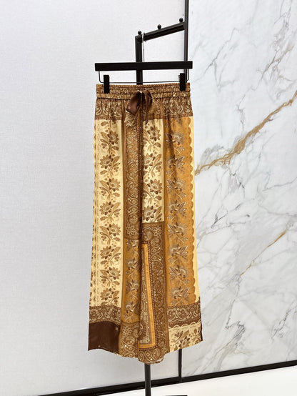 zim 25ss print silk pants