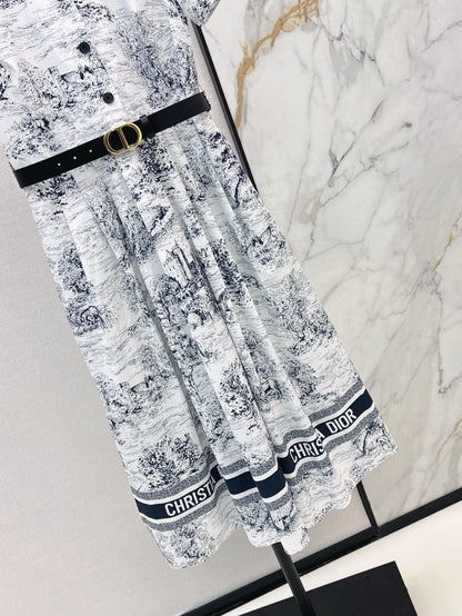 CD 25SS print shirt dress