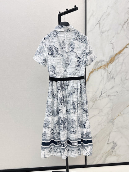 CD 25SS print shirt dress
