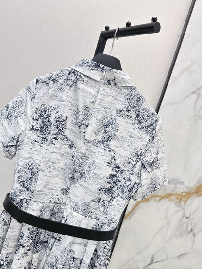 CD 25SS print shirt dress