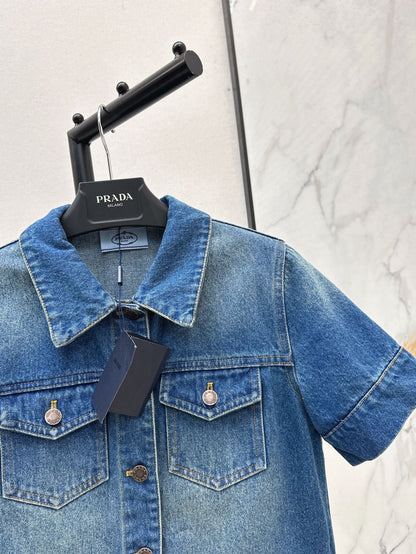 Pra 25ss crop denim jacket