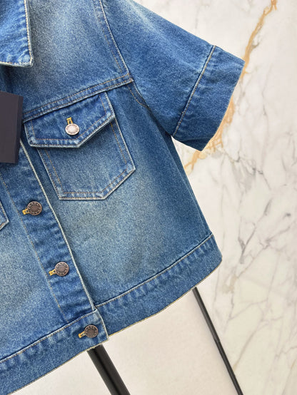 Pra 25ss crop denim jacket