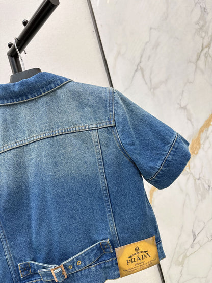 Pra 25ss crop denim jacket