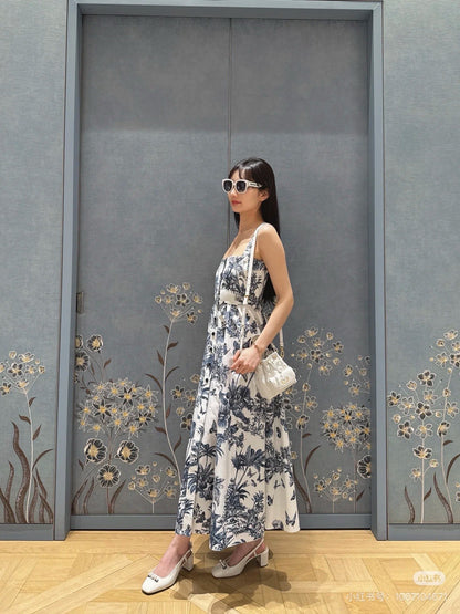 CD 25ss print slip dress