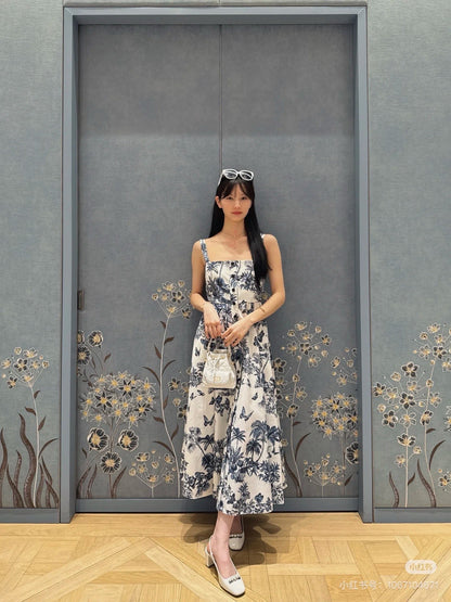 CD 25ss print slip dress