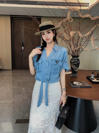 Pra 25ss denim shirt