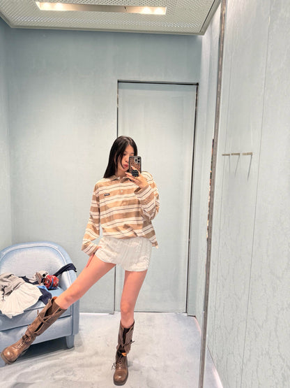 Miu 25ss stripe shirt