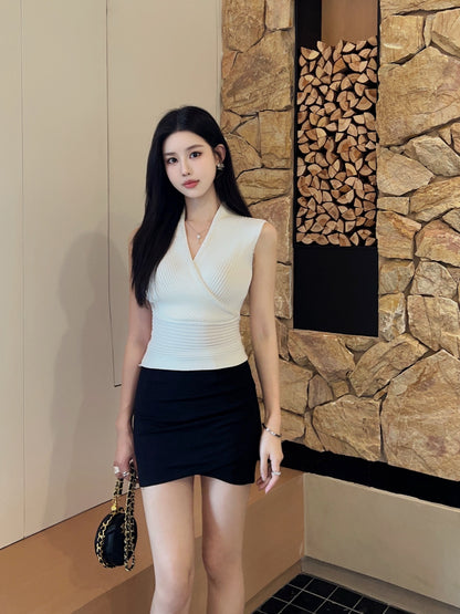 CD 25ss V-neck knit shirt