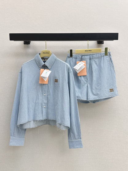 miu 25ss denim suit