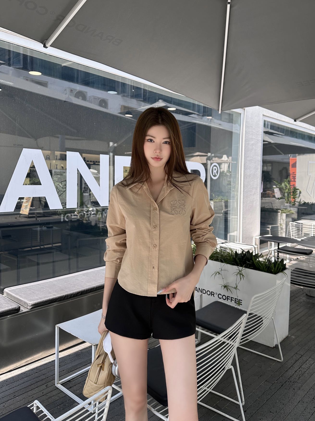 Loe 25ss embroidered shirt