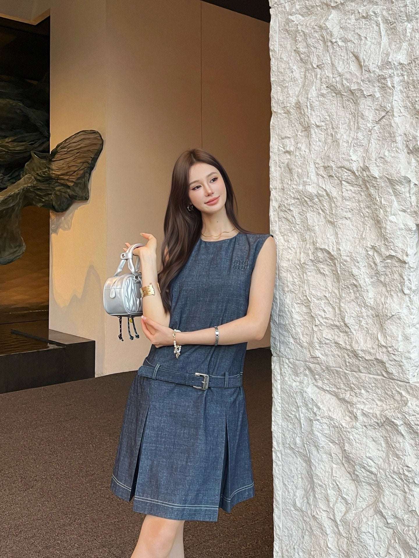 Miu 25ss denim dress