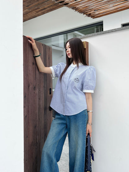 Pra 25ss embroidered shirt