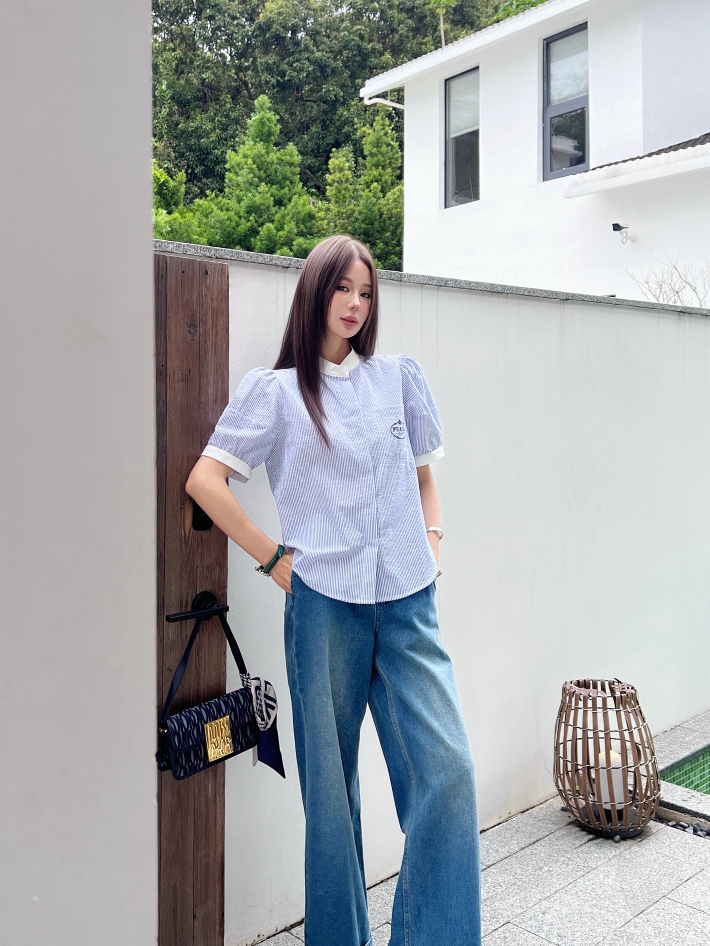 Pra 25ss embroidered shirt