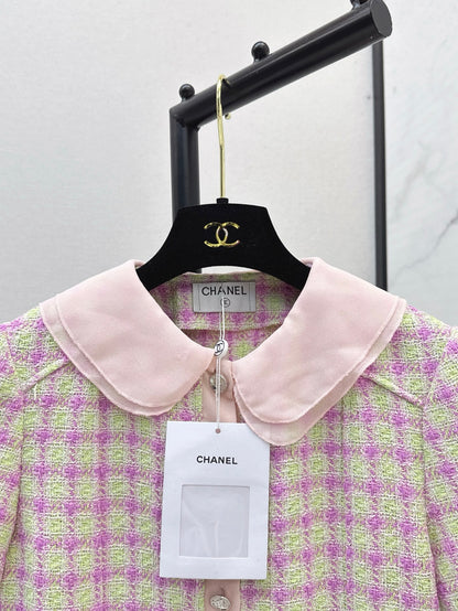 Chan 25ss woven crop jacket