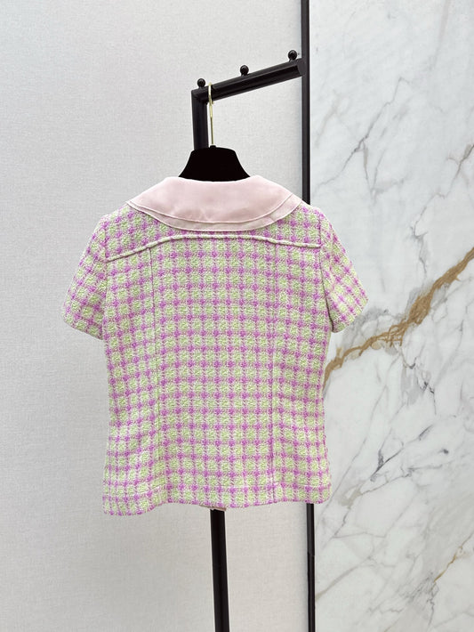 Chan 25ss woven crop jacket