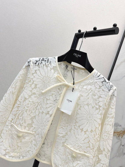 Celi 25ss lace hollow jacket