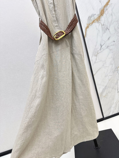 Loe 25ss Linen sleeveless dress