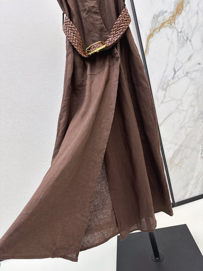 Loe 25ss Linen sleeveless dress