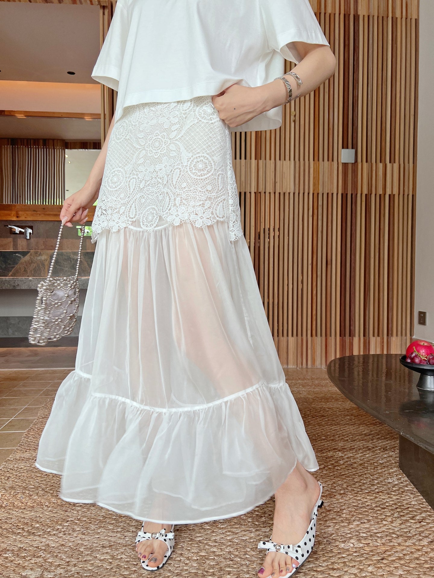 Mi 25ss lace skirt