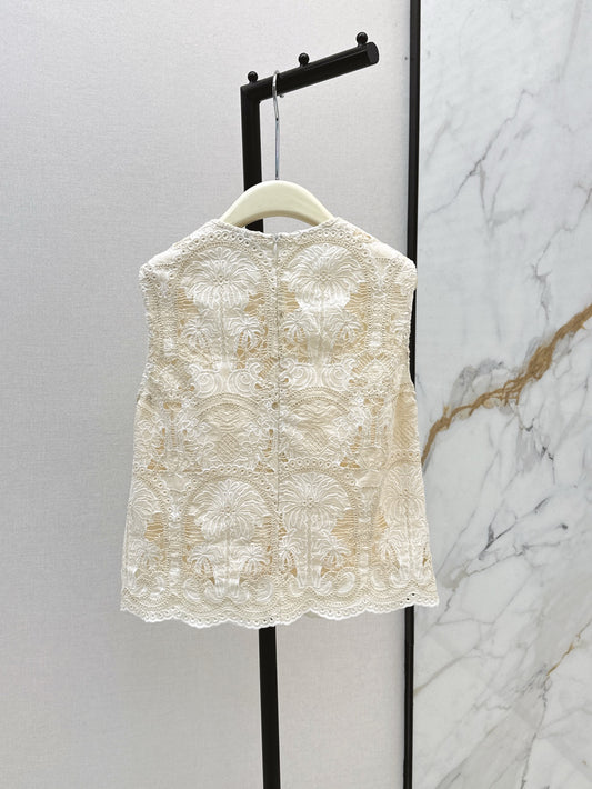 brun 25ss lace hollow vest