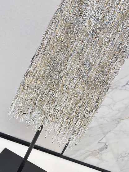 Brune 25ss Fringed sequined skirt