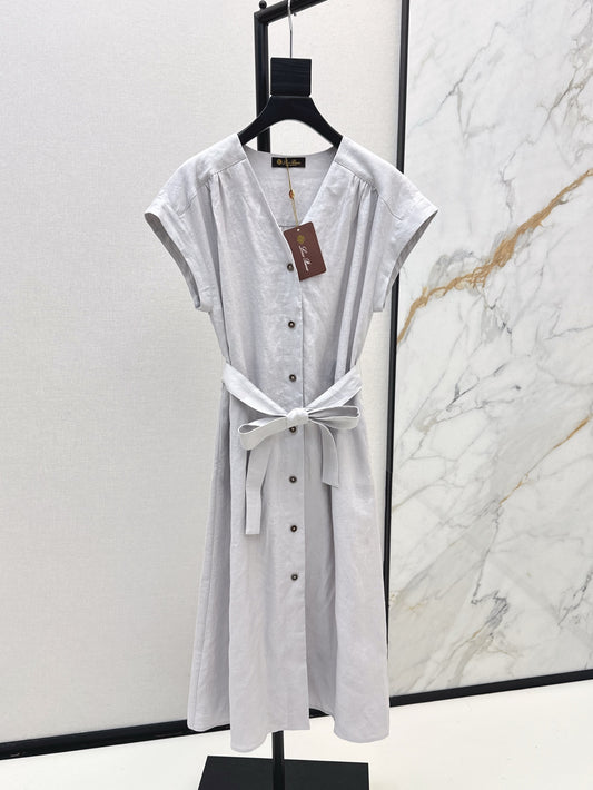 Loro 25ss sleeveless linen dress