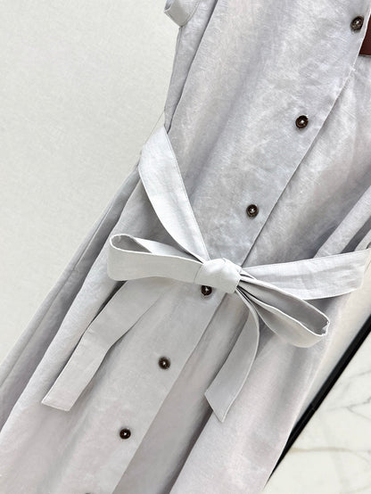 Loro 25ss sleeveless linen dress