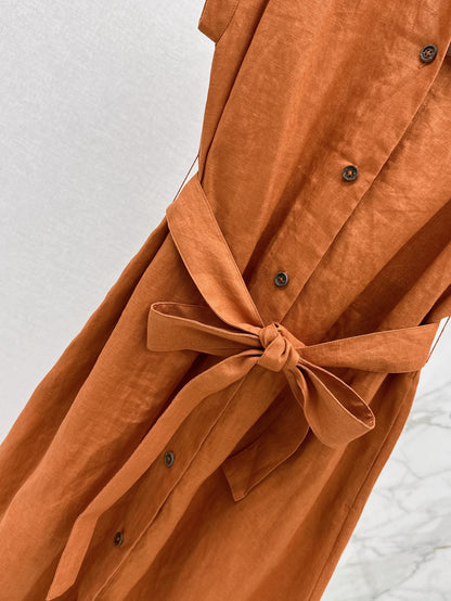 Loro 25ss sleeveless linen dress