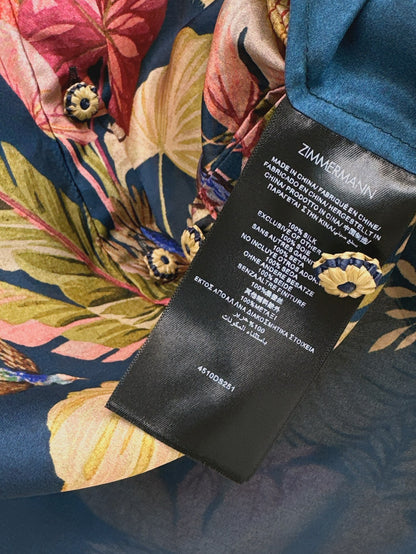 Zimm 25ss Silk print pants