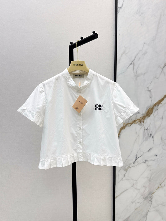 Miu 25ss embroidered shirt