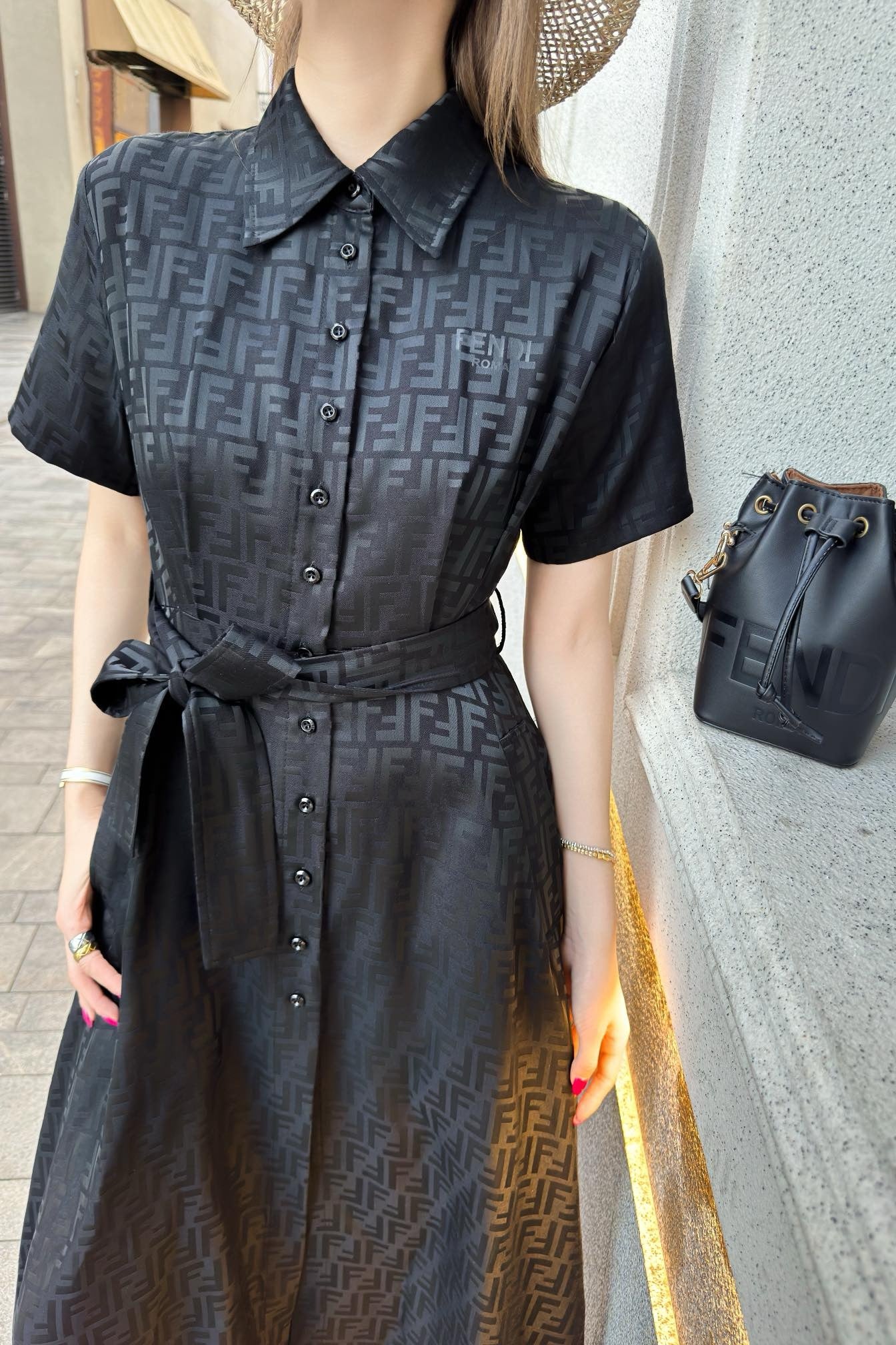 Fen 25ss jacquard dress