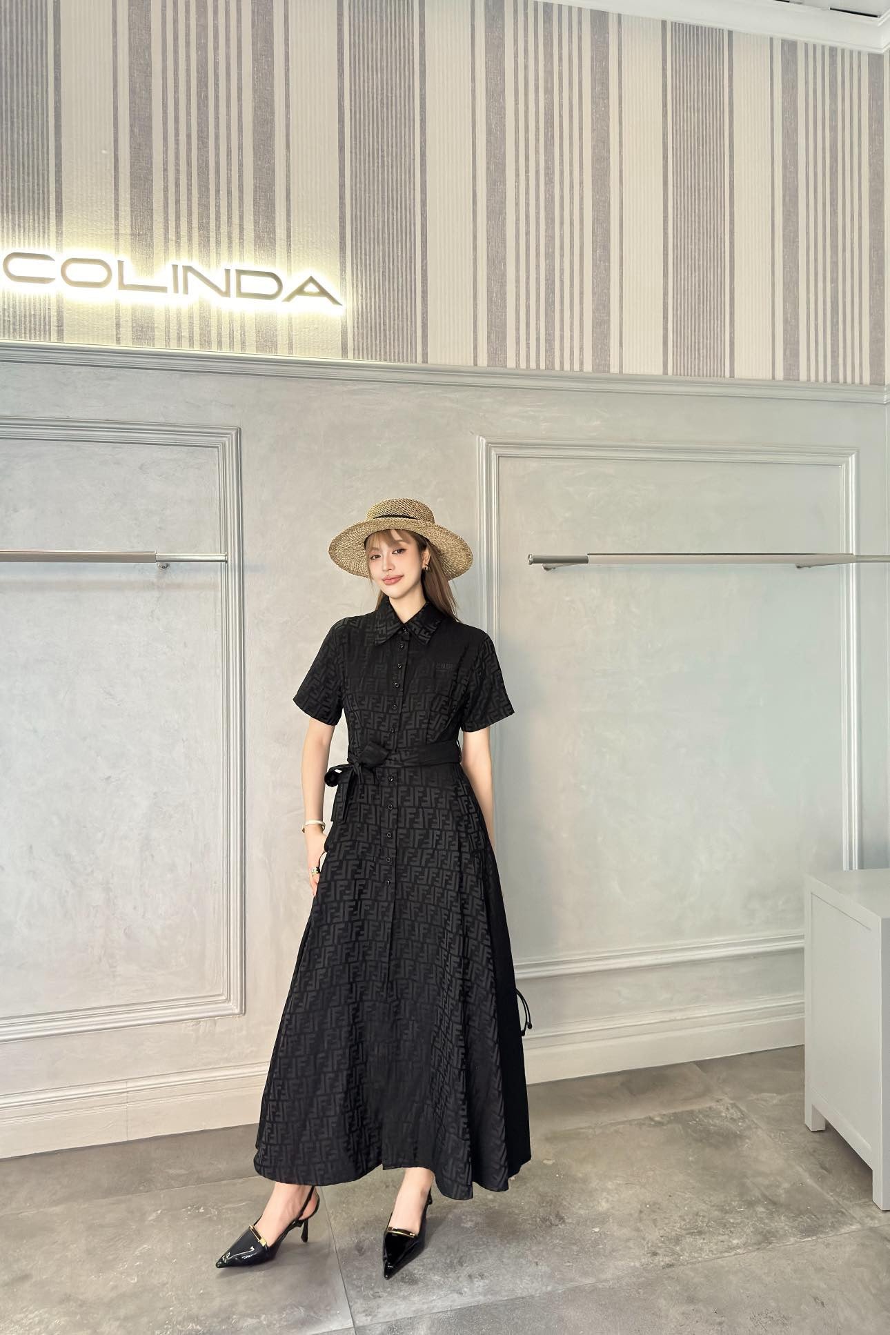 Fen 25ss jacquard dress