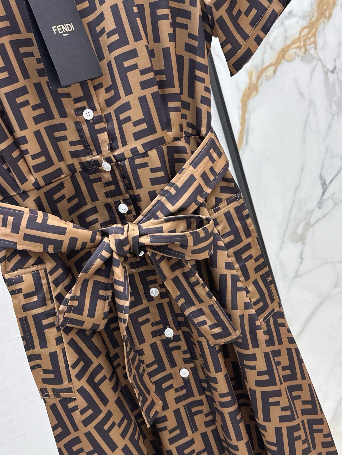 Fen 25ss jacquard dress
