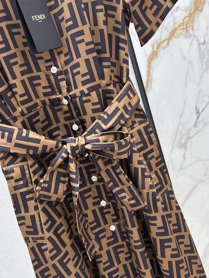 Fen 25ss jacquard dress