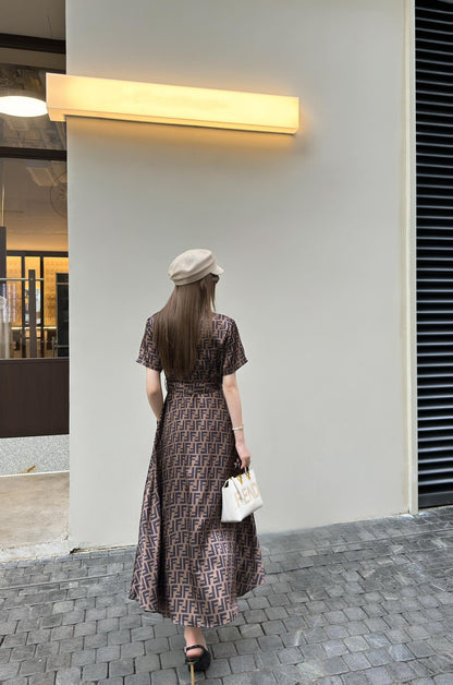 Fen 25ss jacquard dress
