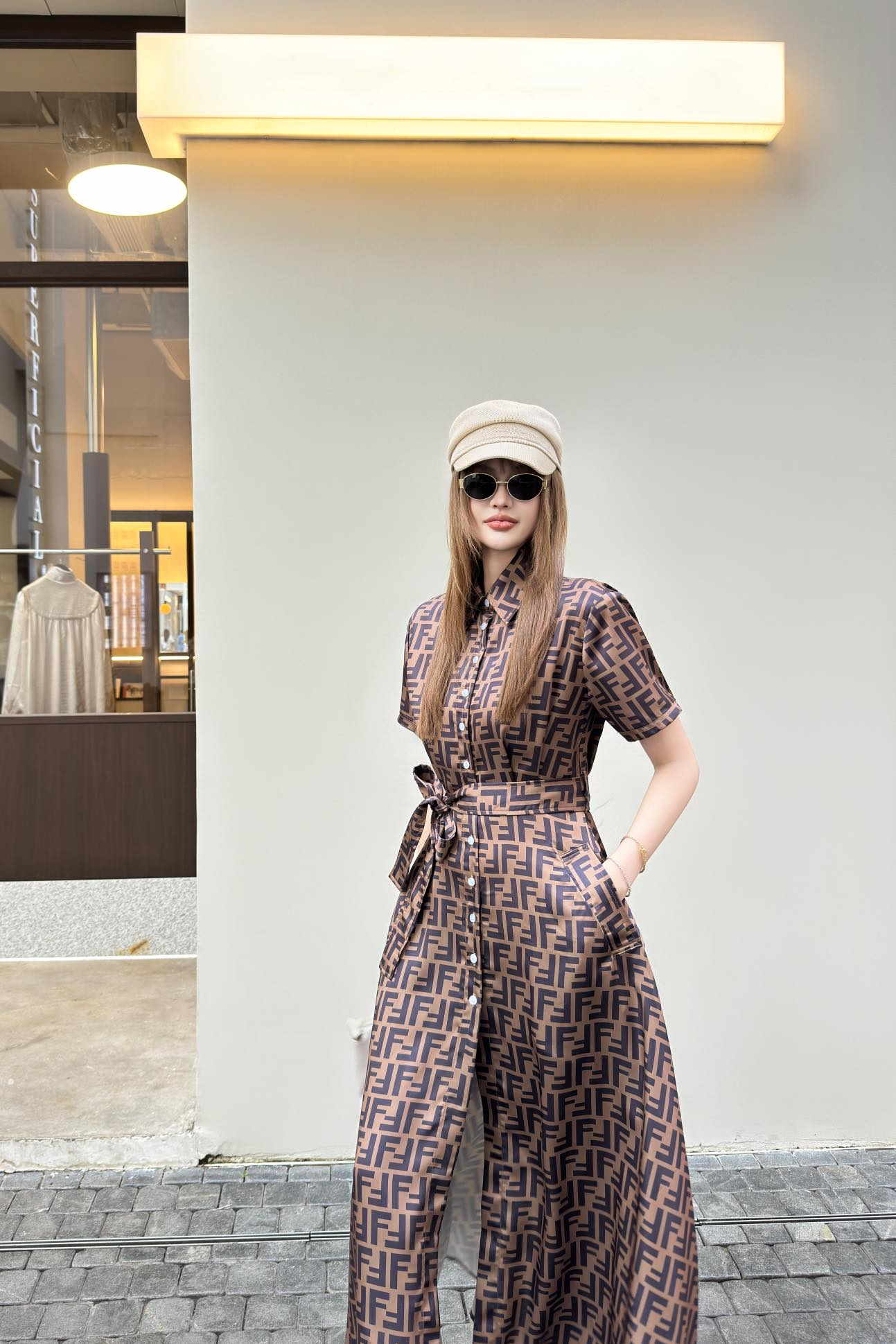 Fen 25ss jacquard dress