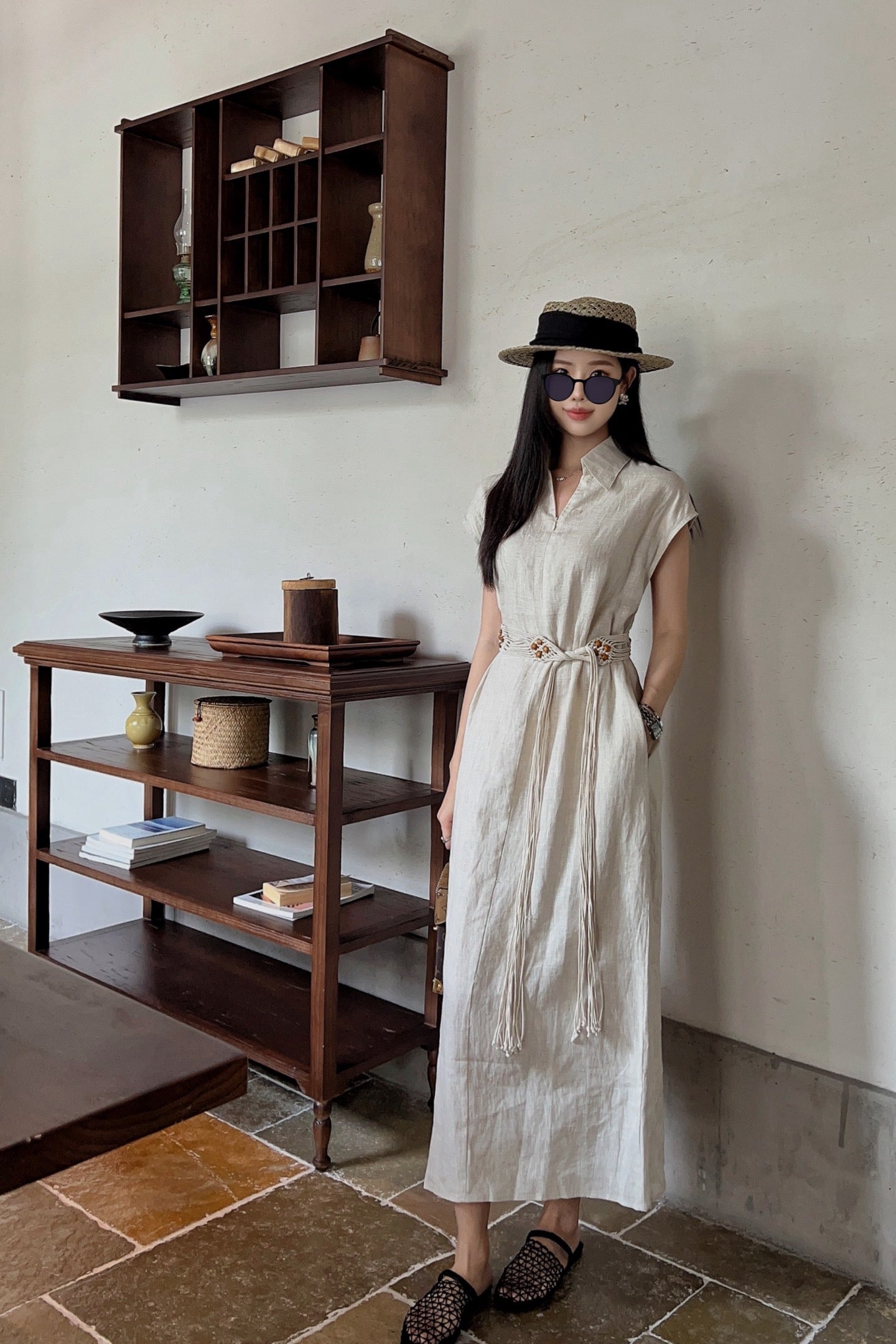Loro 25ss linen dress