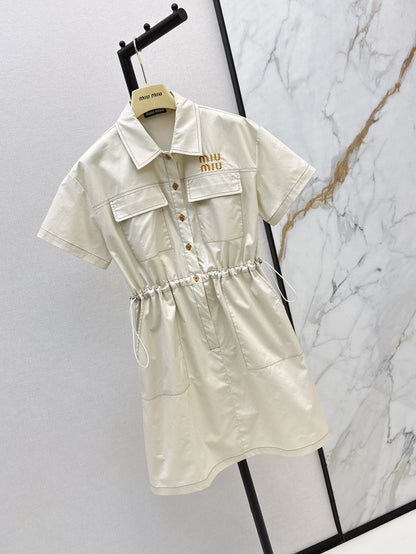 Miu 25ss drawstring dress