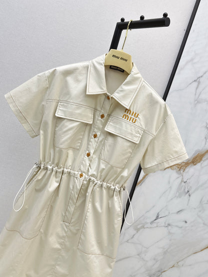 Miu 25ss drawstring dress