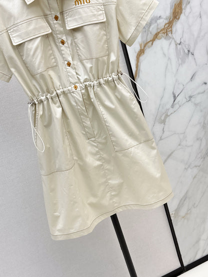 Miu 25ss drawstring dress
