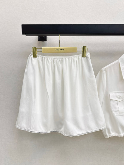Miu 25ss crop shirt set