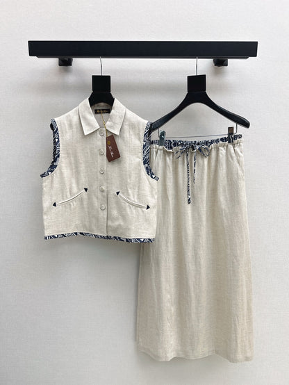 Loro 25ss linen silk suit