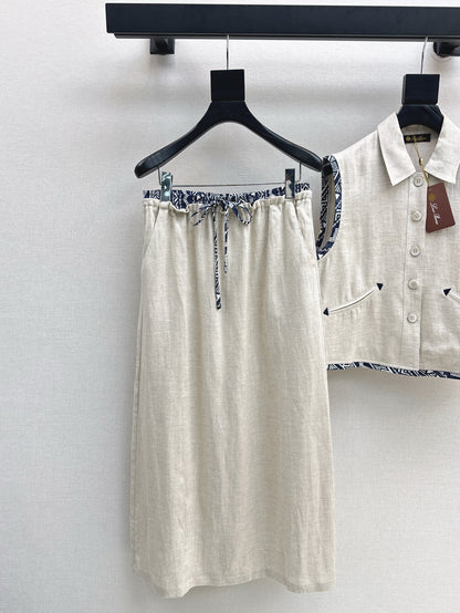 Loro 25ss linen silk suit