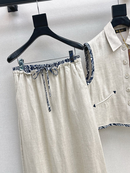 Loro 25ss linen silk suit