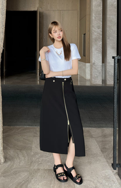Louis 25ss zipper skirt