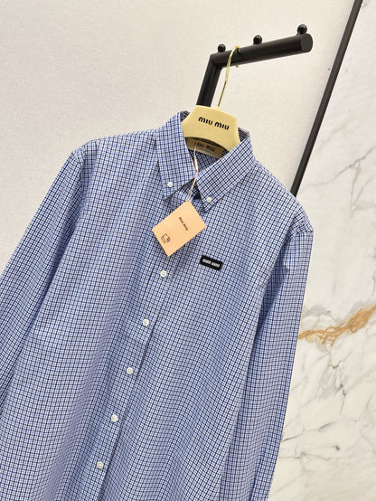 Miu 25ss plaid shirt