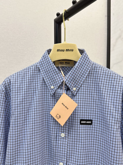 Miu 25ss plaid shirt